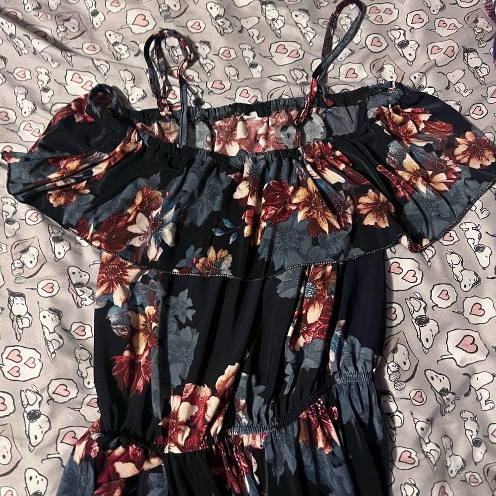 Floral Romper Shorts Dress
